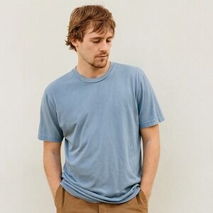 James‎ Perse T Shirt Mens Small 1 Light Blue Cotton Crewneck Minimalist